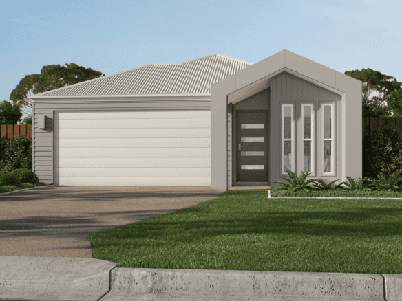 Artist's impression of a modern four-bedroom investment home with double garage in Park Ridge, Logan, Brisbane South